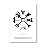 Affiche-d-art-mural-de-l-ancien-nordique-Futhark-Runes-impression-sur-toile