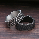 Bague-triangulaire-Viking-Vintage-noire-en-acier-inoxydable-pour-hommes-et-femmes-Odin-Valknut-amulette-bijoux