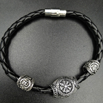 bracelet-viking-cuir-argent