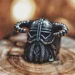 Vikings-bague-de-motard-Vintage-en-acier-inoxydable-pour-hommes-bijoux-uniques-Style-nordique-cornes-casque