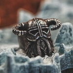 Vikings-bague-de-motard-Vintage-en-acier-inoxydable-pour-hommes-bijoux-uniques-Style-nordique-cornes-casque