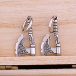 Boucles-d-Oreilles-Pendantes-Hip-Hop-Punk-Viking-Axe-Amulette-Rune-Noeud-Celtique-Accessoires-Rock-Biker