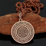Collier-en-cercle-runique-avec-pendentif-avec-cha-ne-casque-d-horreur-Viking-nordique-amulette-avec