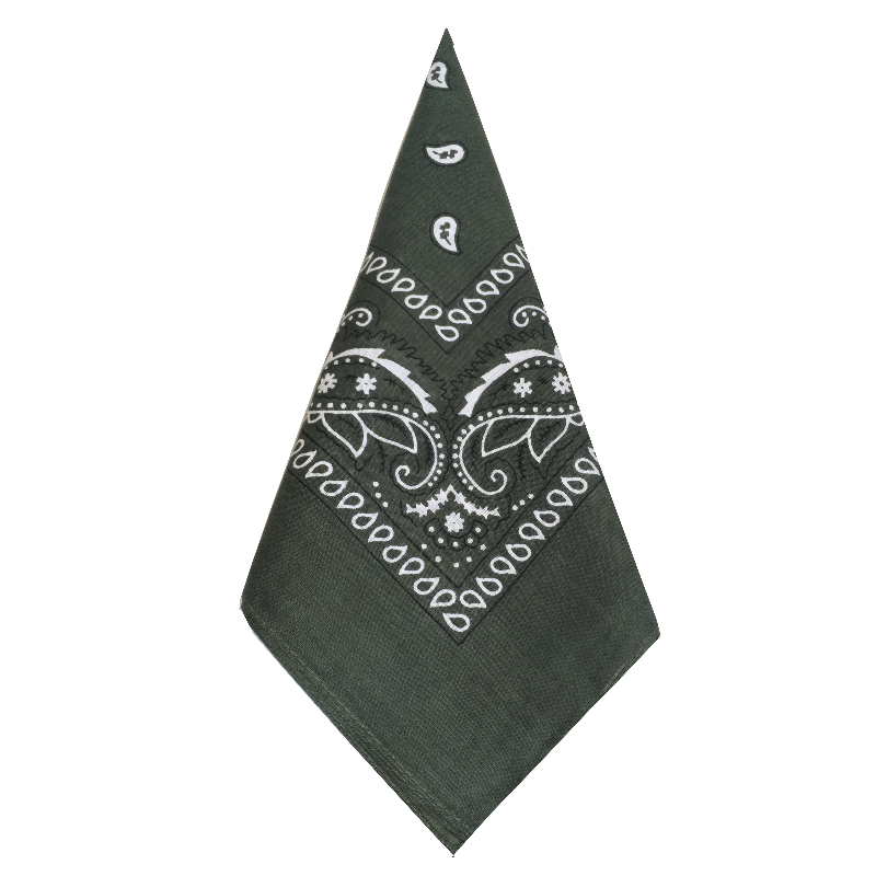 Olive green paisley bandana