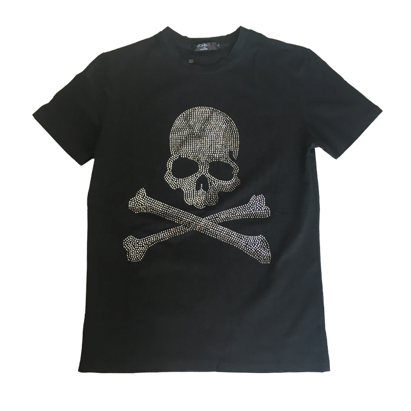 John H Skull Rhinestone t-shirt (size L)
