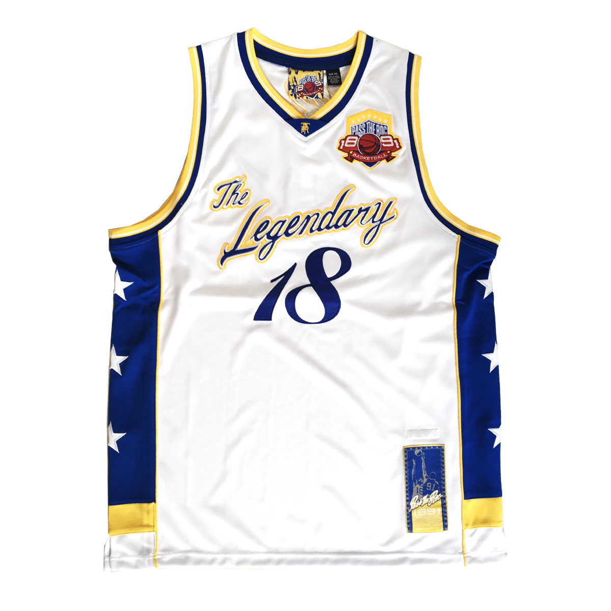 Pass The Roc jersey throwback yellow blue 2