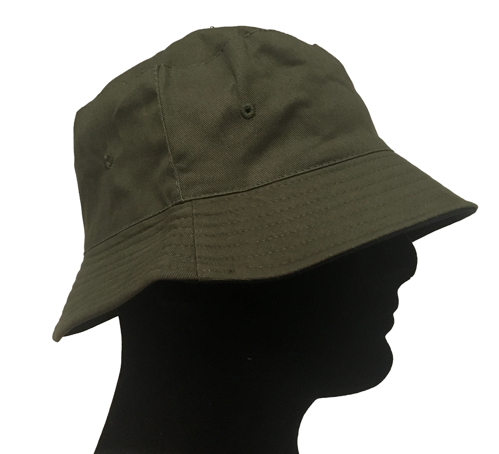 Streetwear army green bucket hat