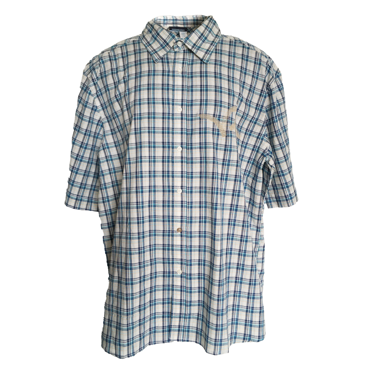 Roca Wear short sleeve cotton plaid shirt (2XL)