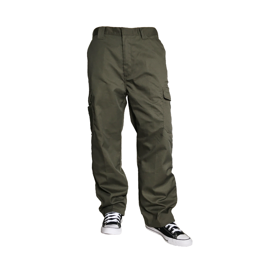 Khaki chino cargo pants with inside lining