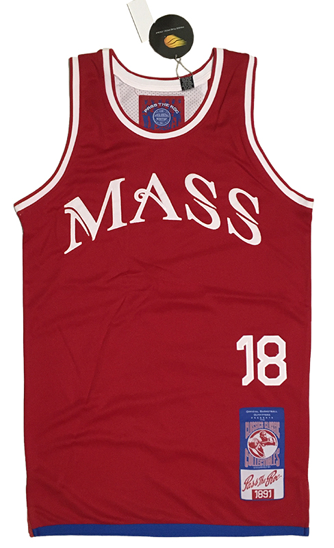 Red oversize basketball jersey throwback