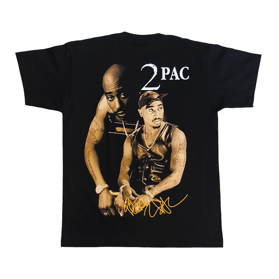 2 Pac sepia portrait print t-shirt 2