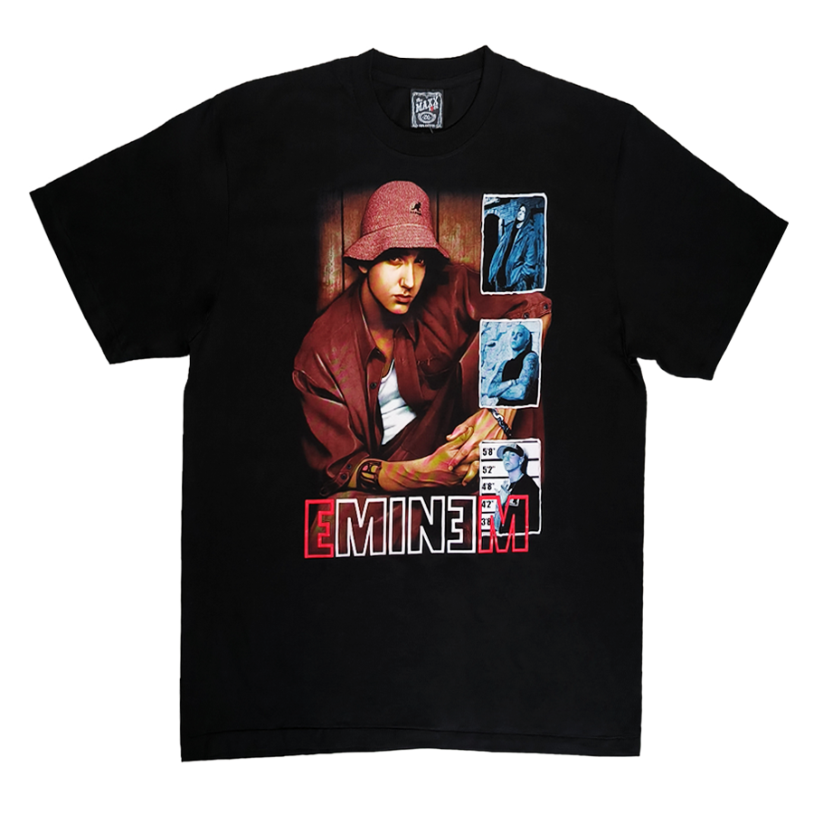 Black oversize print t-shirt-Eminem (2XL)