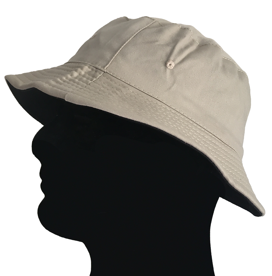 Reversible bucket hat light grey black