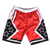 Red black star jersey shorts 3