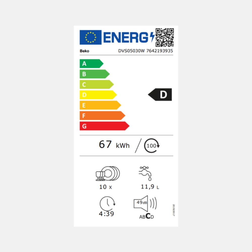 Lave-vaisselle BEKO DVS05030W