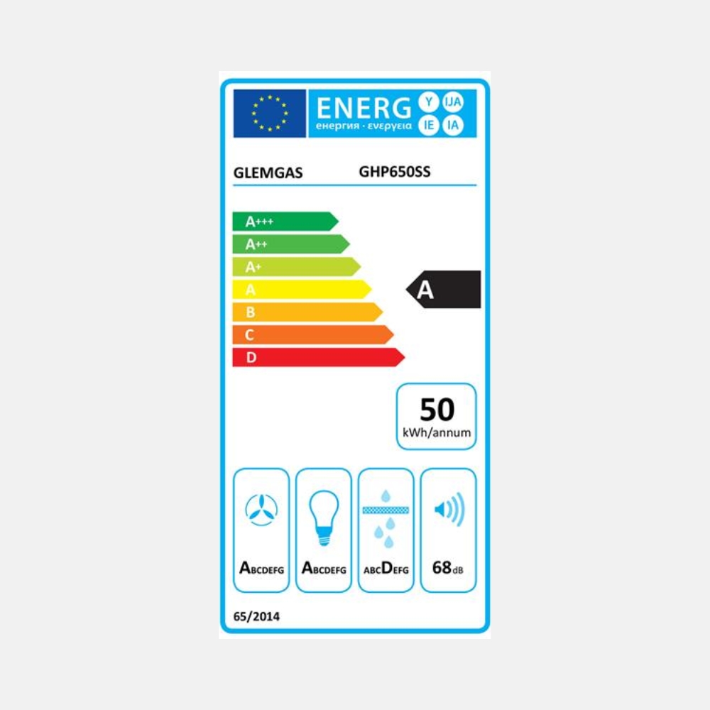 Hotte décorative murale GLEM GHP650SS
