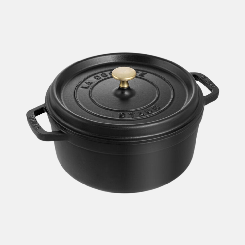 Cocotte en fonte ronde noir mat STAUB