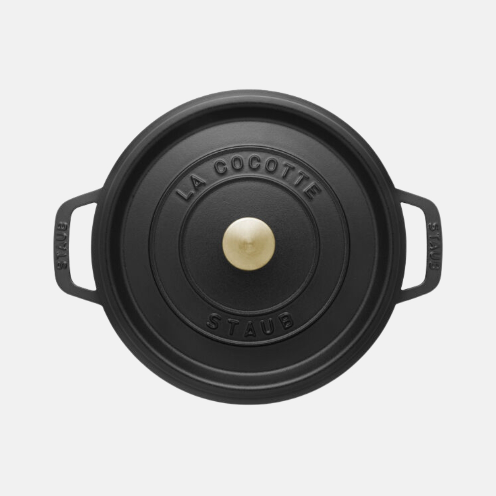 Cocotte en fonte ronde noir mat STAUB