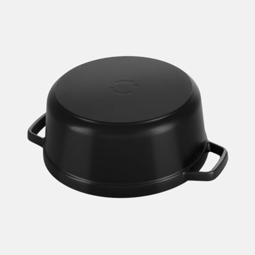 Cocotte en fonte ronde noir mat STAUB