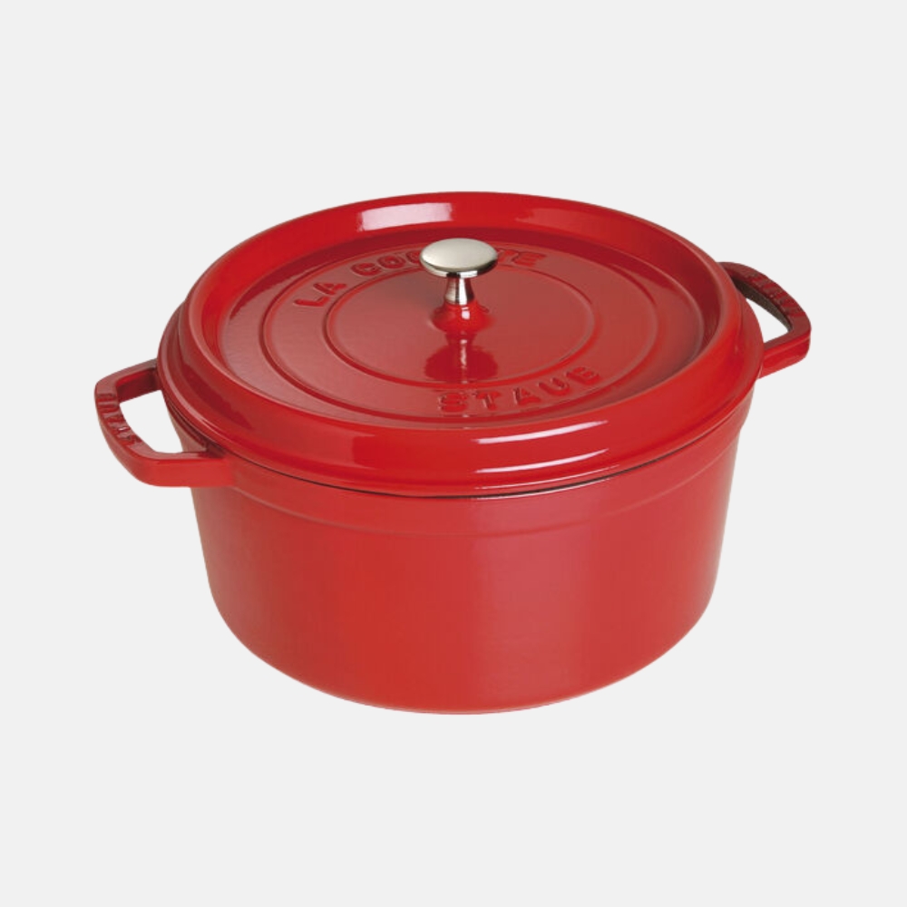 Cocotte en fonte ronde cerise STAUB