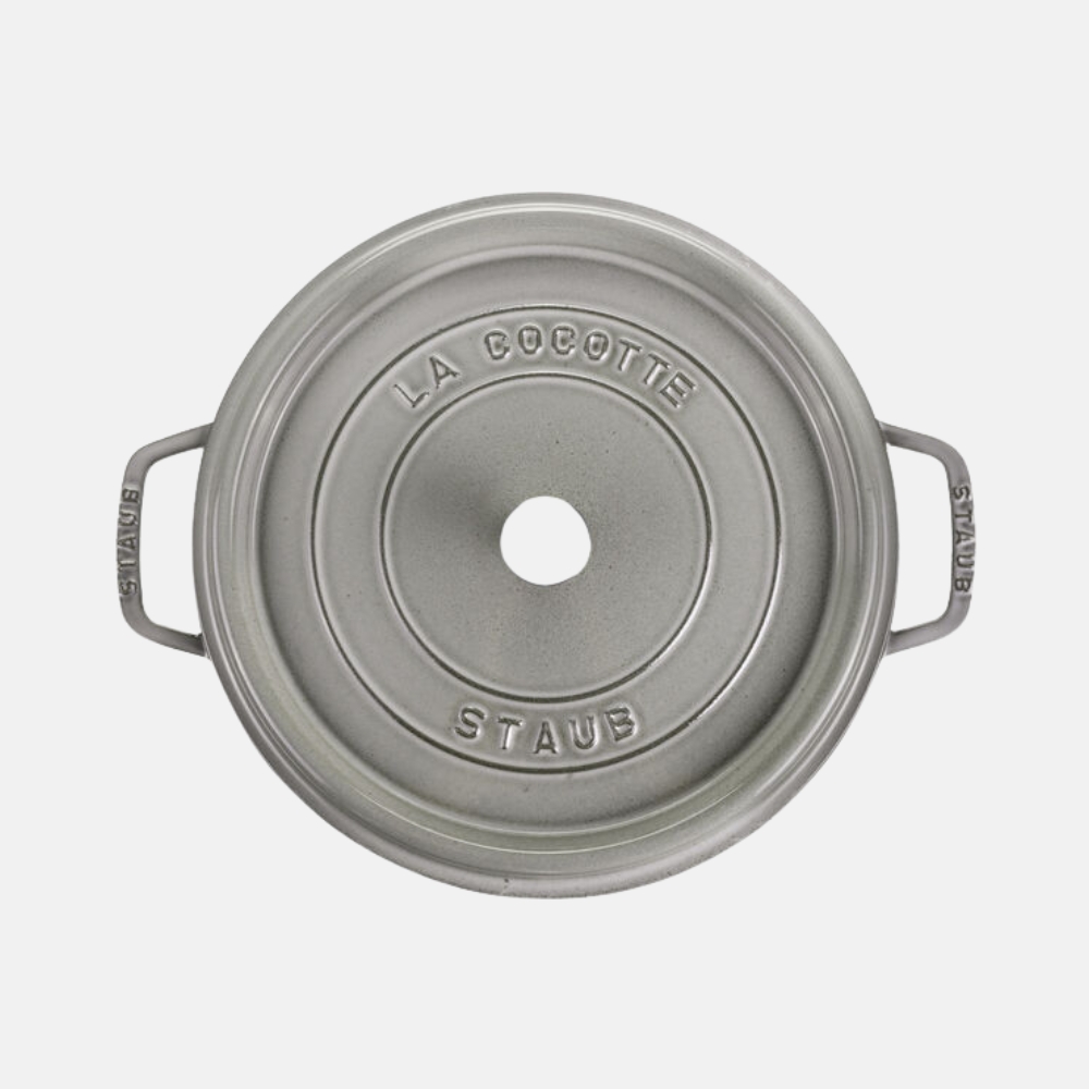 Cocotte en fonte ronde gris graphite STAUB