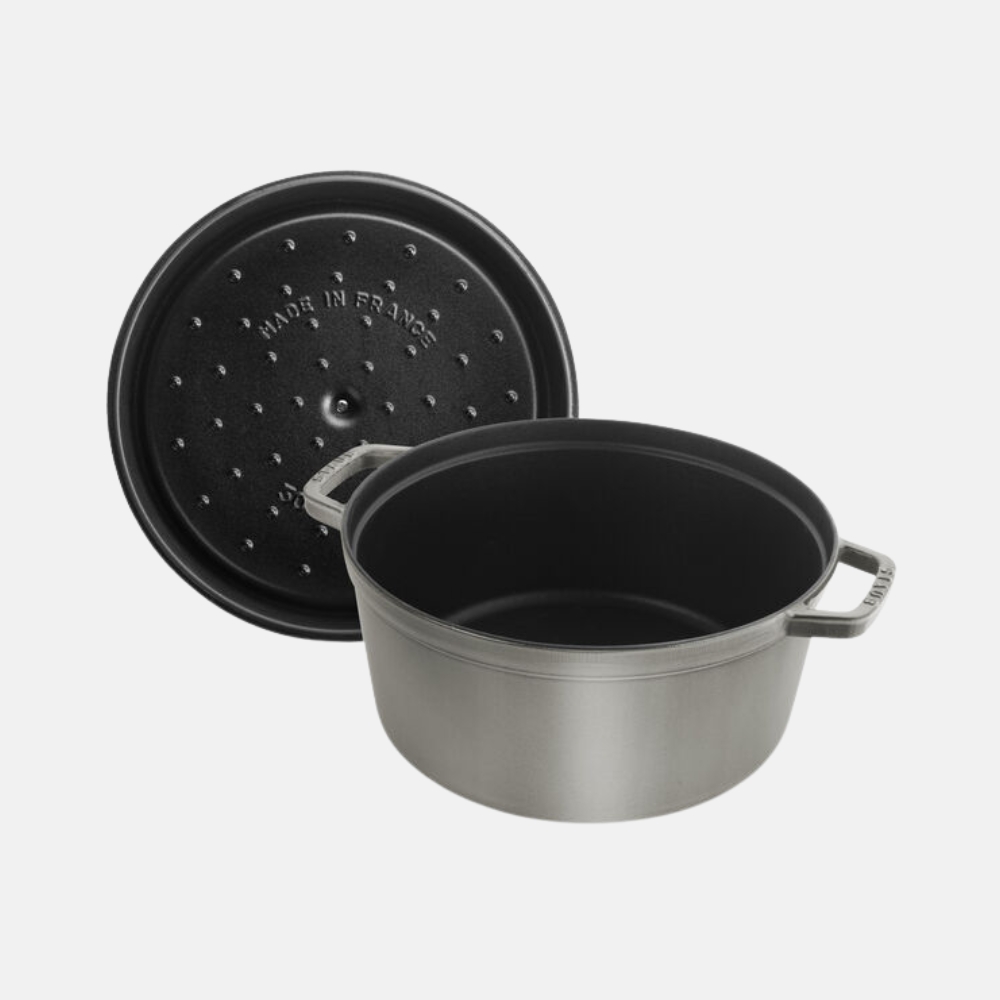 Cocotte en fonte ronde gris graphite STAUB