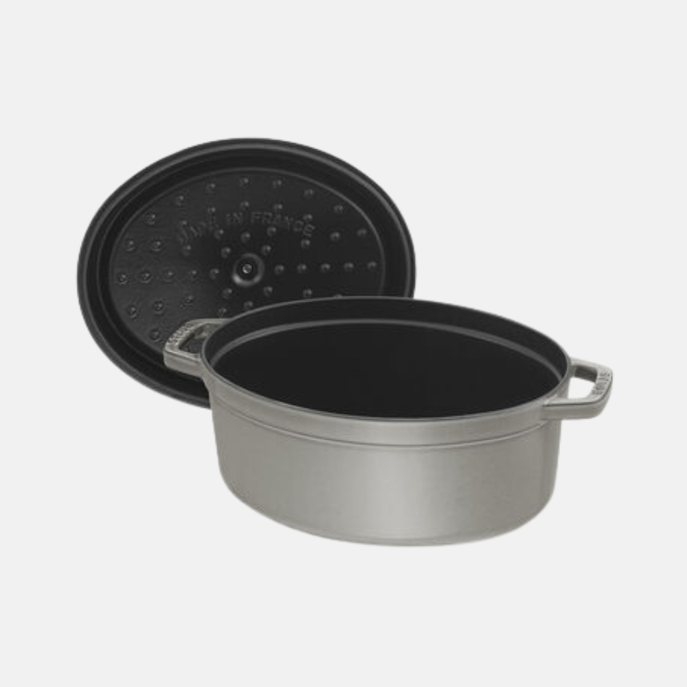 Cocotte en fonte ovale gris graphite STAUB