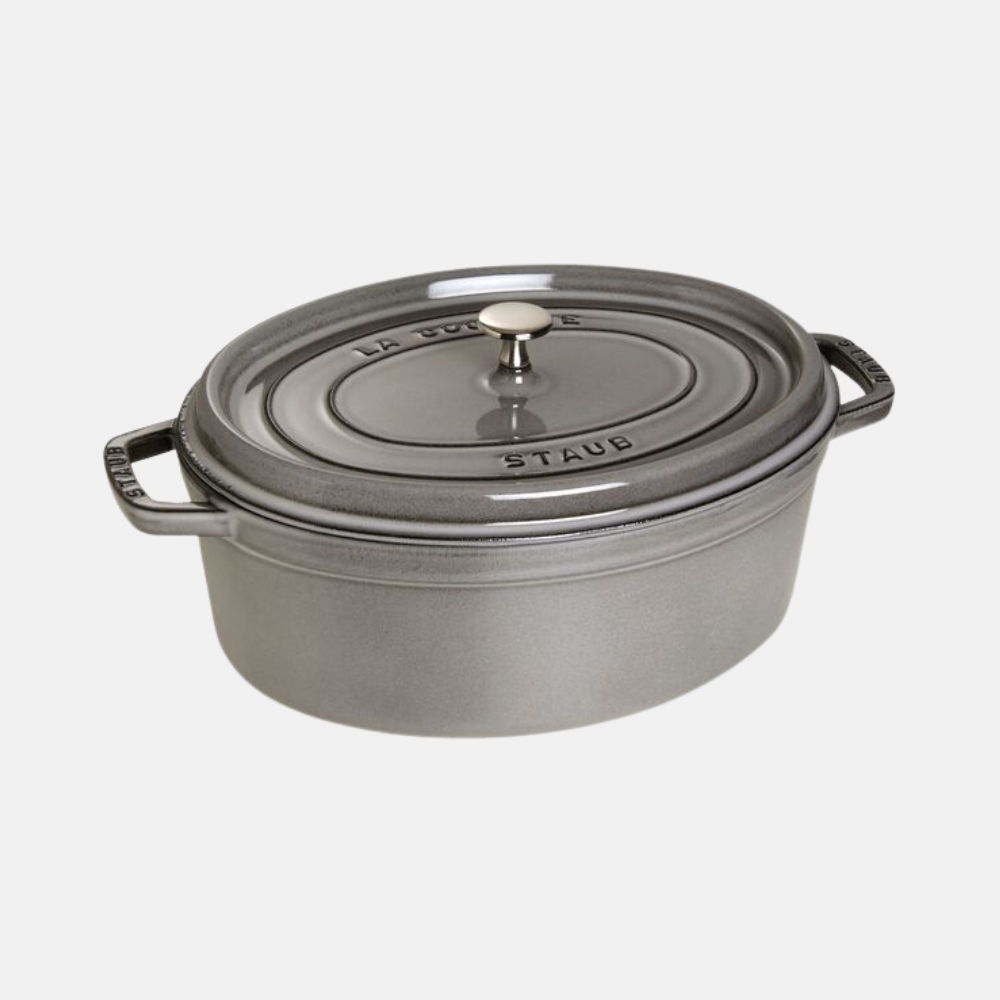 Cocotte en fonte ovale gris graphite STAUB