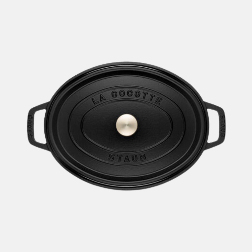 Cocotte en fonte ovale noir mat STAUB