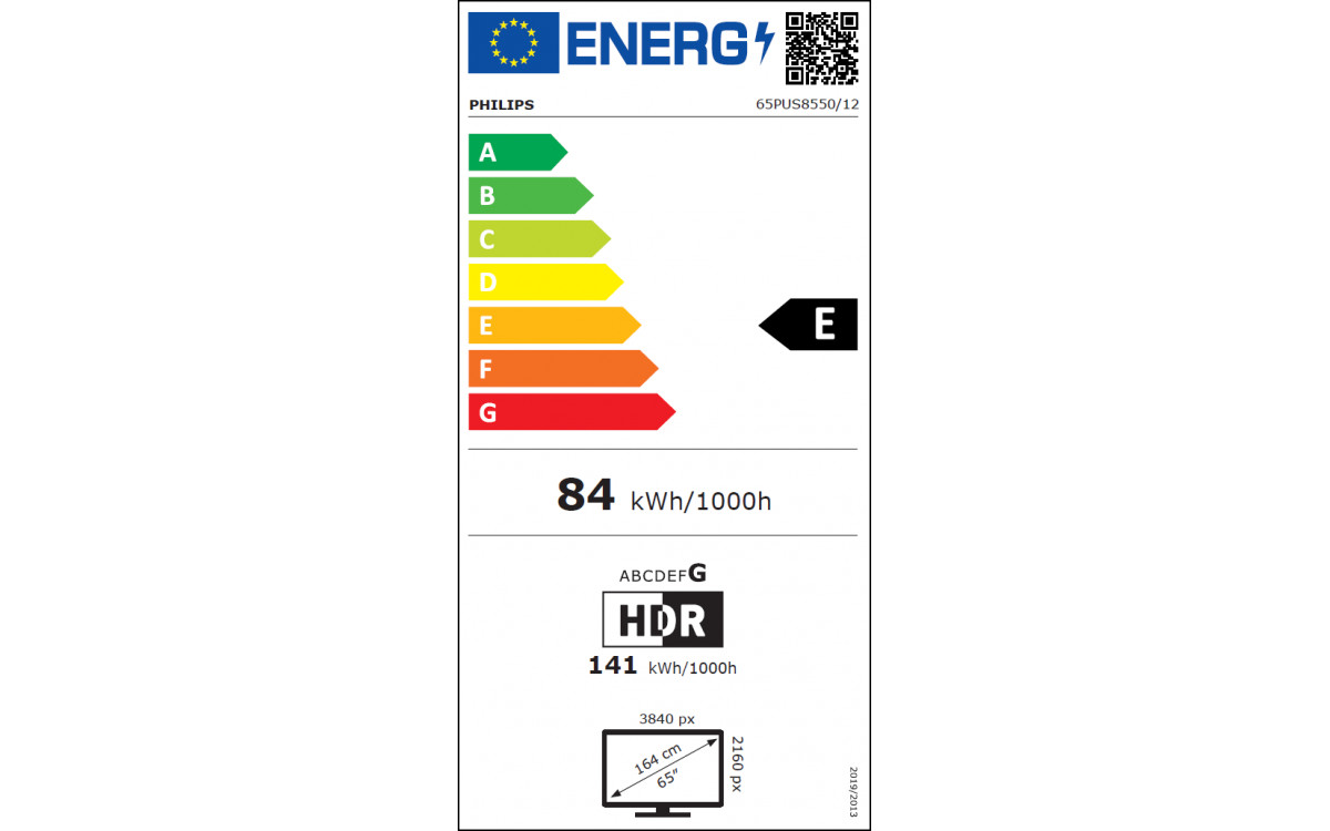 65PUS8550 énergie