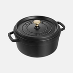 Cocotte en fonte ronde noir mat STAUB