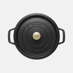Cocotte en fonte ronde noir mat STAUB