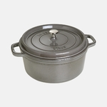 Cocotte en fonte ronde gris graphite STAUB