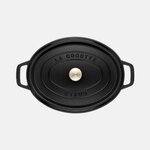 Cocotte en fonte ovale noir mat STAUB