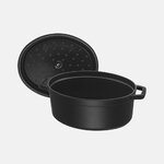 Cocotte en fonte ovale noir mat STAUB