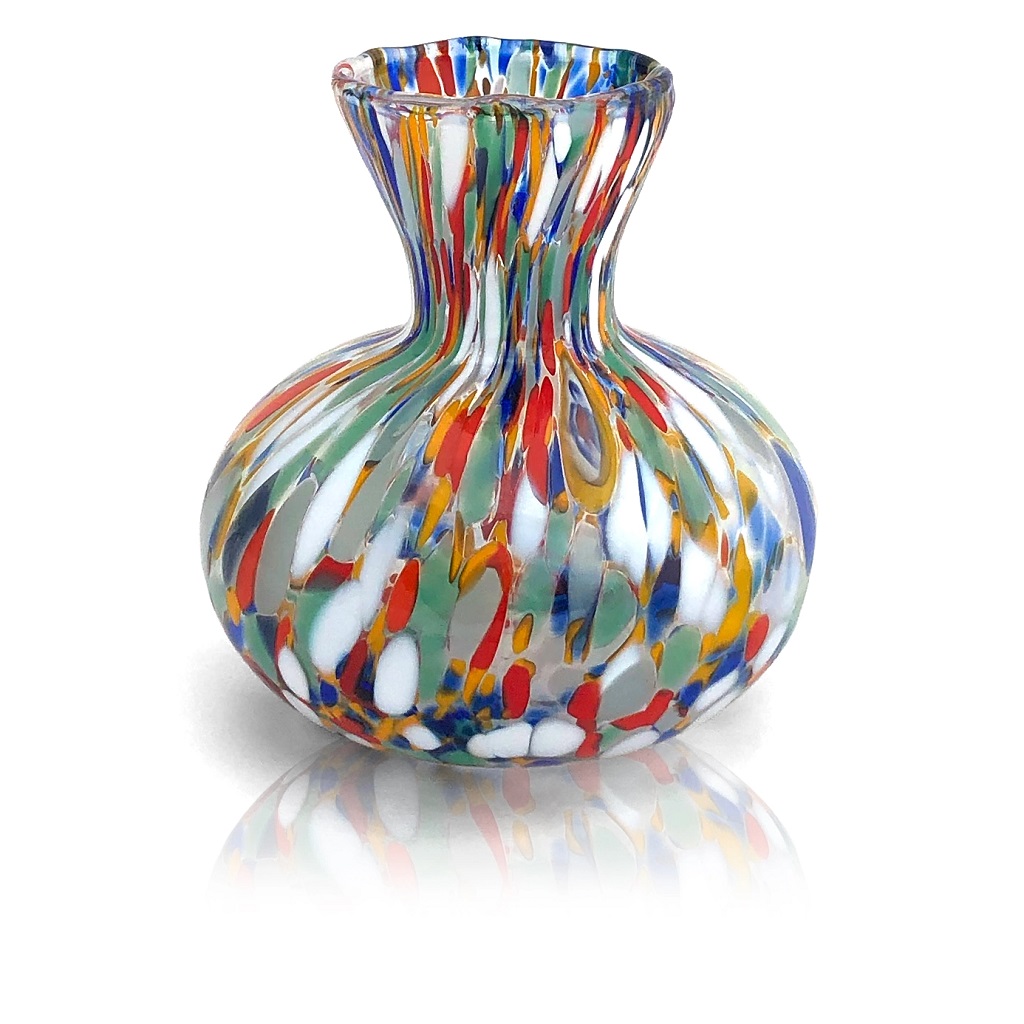 Petit Vase Galbé en verre Murano ARLECCHINO