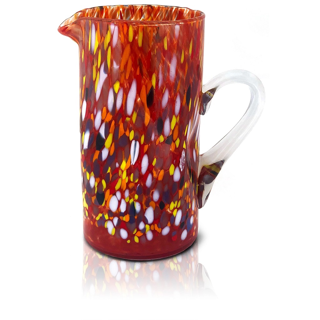 Carafe en verre 1 L de Murano I Colori Rougeoyant