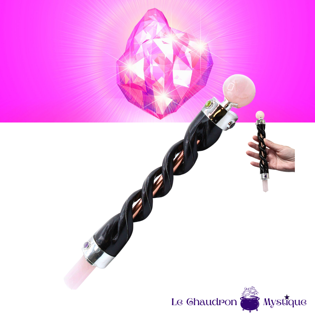 Baguette de guérison quartz rose