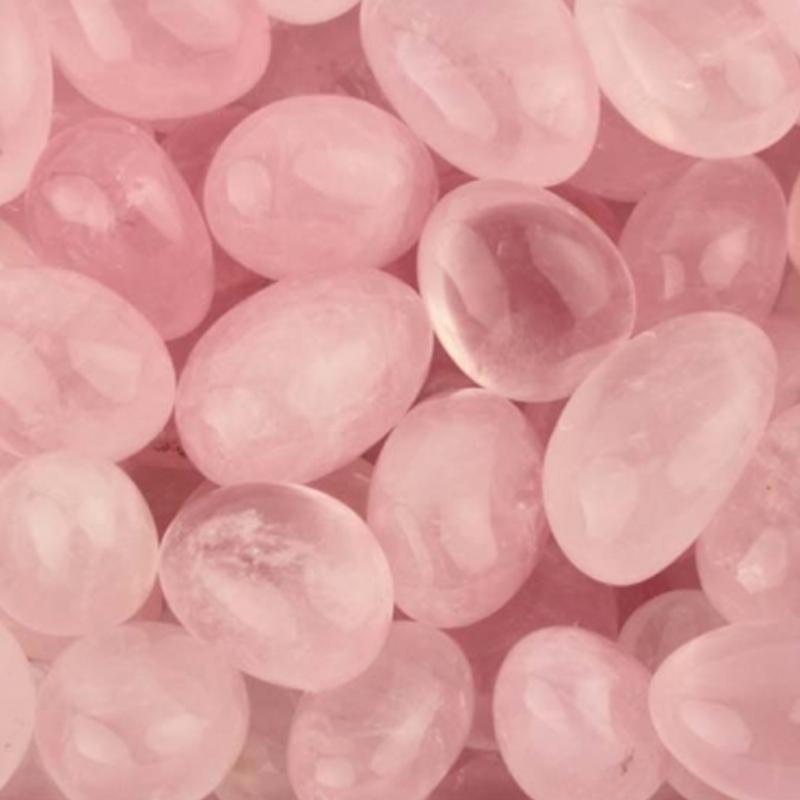 quartz rose pierre roulee zoom