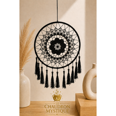 ATTRAPE REVE MANDALA NOIR