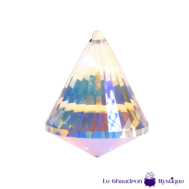 Suncatcher Cône nacré faceté - Cristal arc en ciel - FENG SHUI - DECO ZEN -  BIEN ETRE/Suncatcher (réflecteurs de lumière en cristal) - ⭐️Le Chaudron  Mystique⭐️