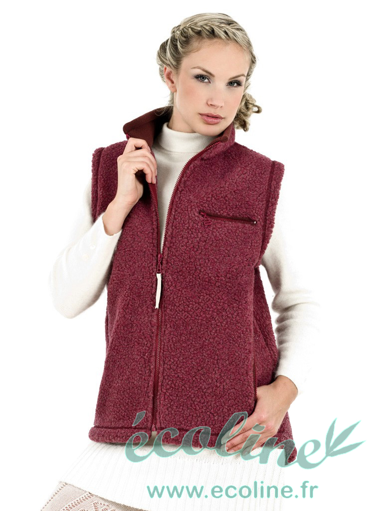 Gilet sans manches unisexe poches zippées - Pure laine mérinos - Boutique  Femme - ECOLINE