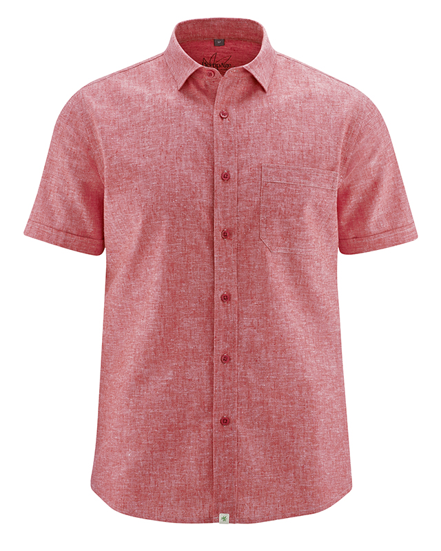 chemisette chanvre coton bio DH040_rouge_tomate