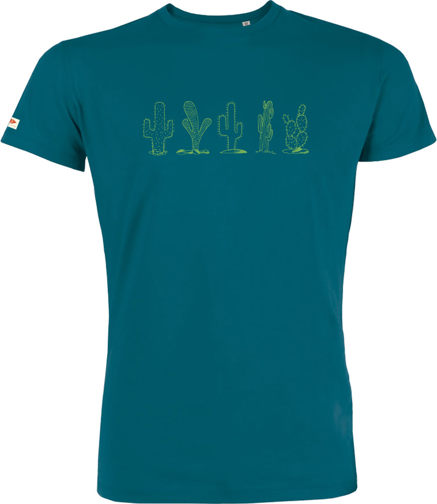 T-shirt OVIVO Cactus-bleu lagon-man