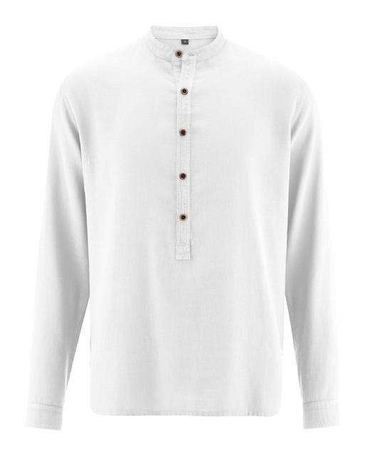 chemise chanvre col mao DH045_a_white