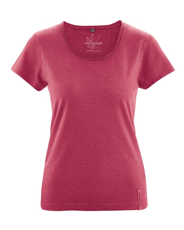 t-shirt femme equitable DH216_rouge_sangria