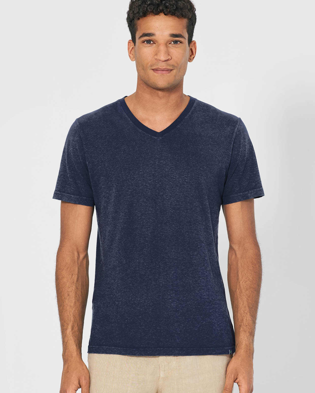t-shirt chanvre homme DH842_navy