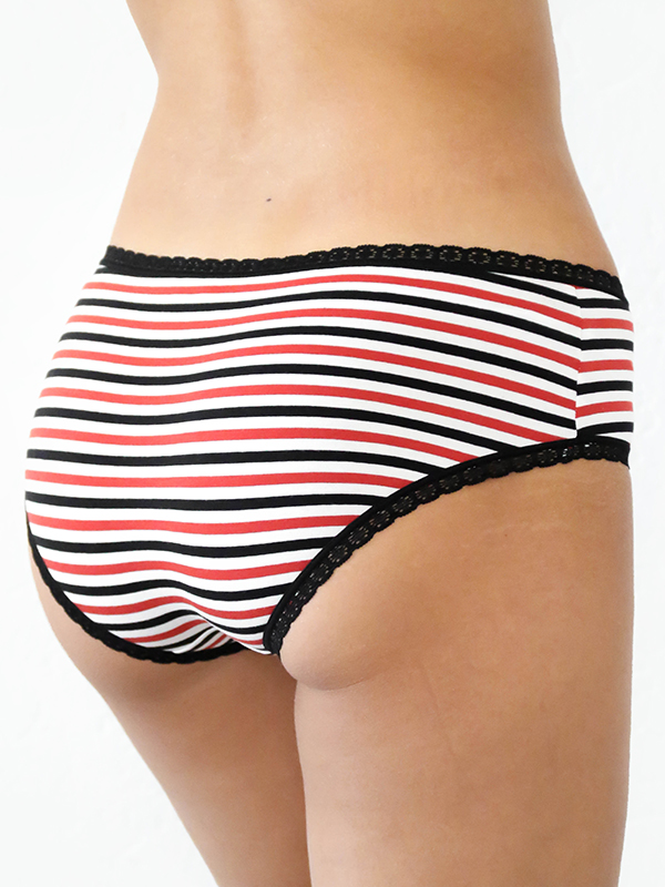 Culotte shorty avec dentelle - coton biologique