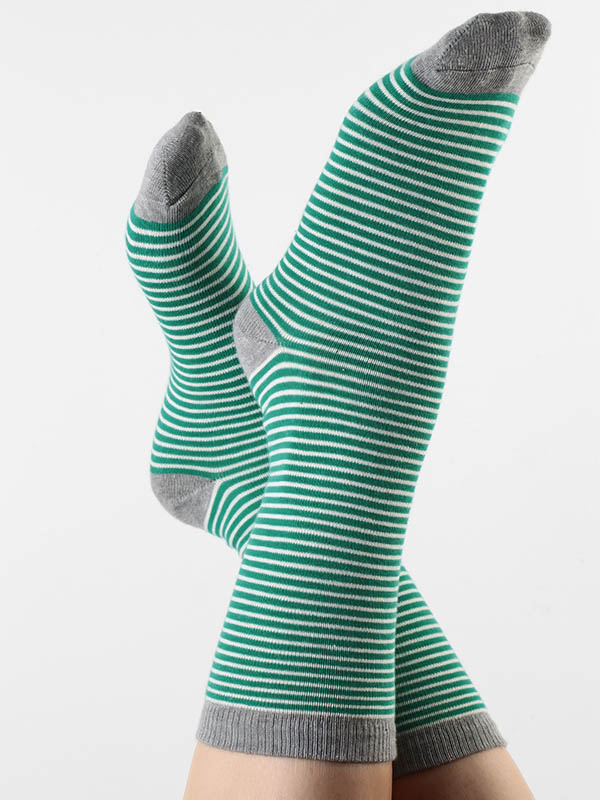 chaussettes bio rayées1307