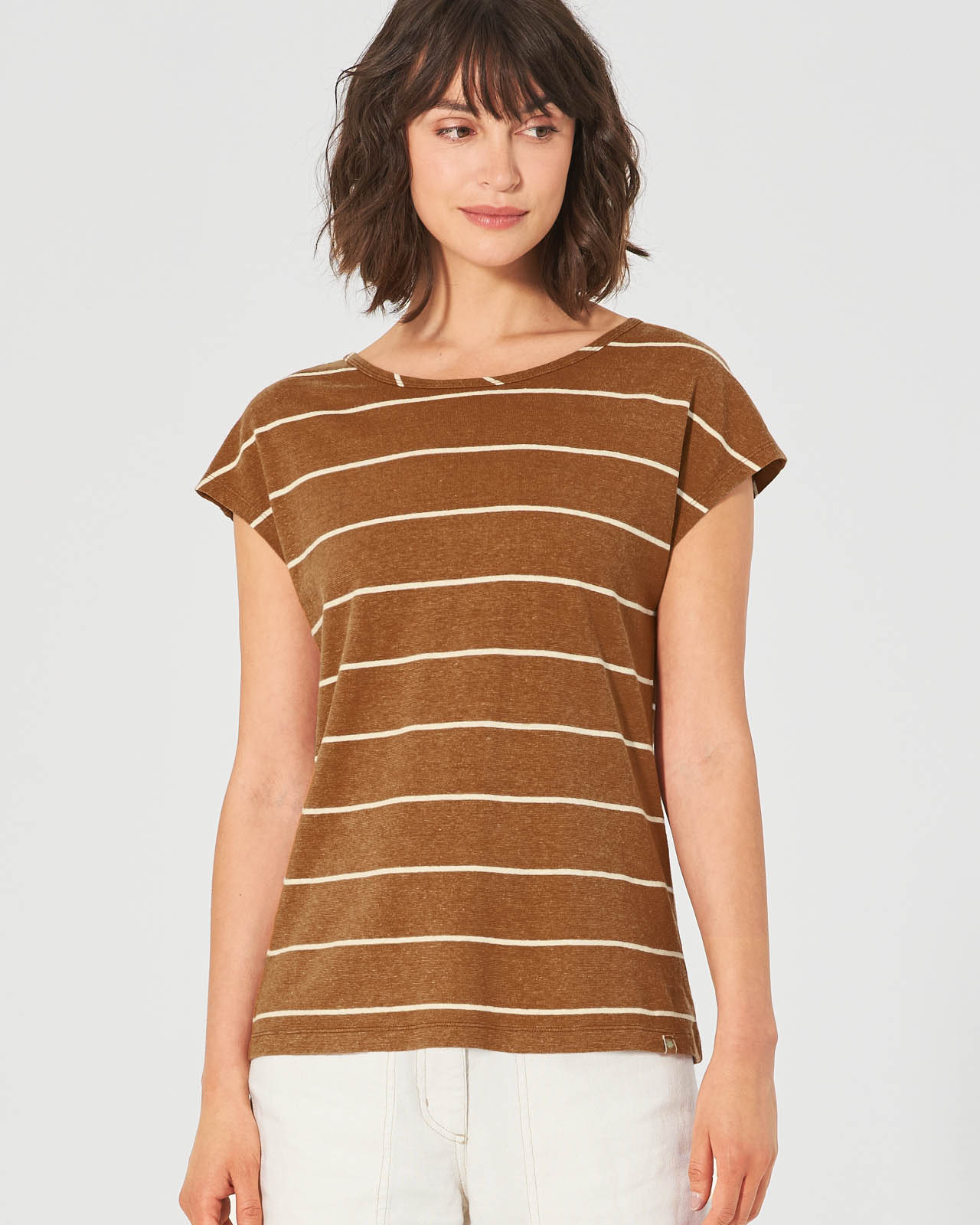 top femme rayé DH291_almond